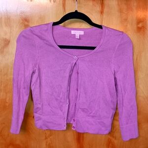 Lilly Pulitzer pink crop cardigan